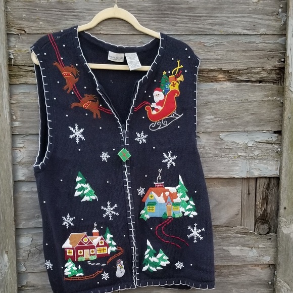 reindeer sweater vest